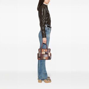 NWOT Jose Hess Patchwork Handbag with Detachable Shoulder Strap